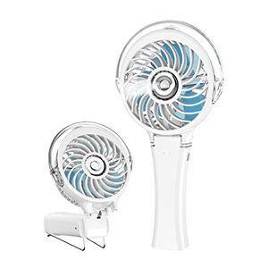 lot 12340 image: HandFan Portable Misting Fan, Handheld Mister Fan, USB Rechargeable Personal Mist Fan, Battery Operated Spray Water Fan, Mini Cooling Fans for Eyelash Travel, Outdoors, Hiking(White)