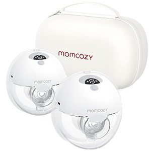 lot 12357 image: Momcozy M5 Hands Free Breast Pump, Double Wearable Breast Pump of Baby Mouth Double-Sealed Flange with 3 Modes & 9 Levels, Electric Breast Pump Portable - 24mm, 2 Pack Quill Gray