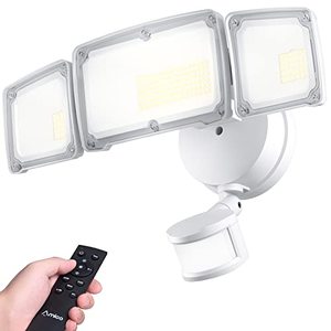 lot 12358 image: 40W Remote Controlled LED Security Light Motion Outdoor, 4000LM Bright Security Light with Remote, 2700-6500K Stepless Adjustment, IP65 Waterproof, Motion Activited Light for Porch, Yard, Entryways