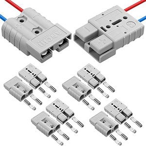 lot 12368 image: Tallew 8 Pcs 10-12 Gauge Battery Quick Connector 50 Amp Connect Disconnect with 1012 AWG, Wire Harness Plug Kit Cables for Motor Recovery Winch Trailer Towing Systems