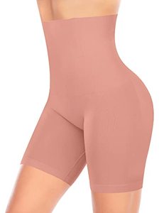 lot 12396 image: Tummy Control Shapewear Shorts for Women High Waisted Body Shaper Panties Slip Shorts Under Dresses Thigh Slimmer(Dark Pink-smoothing,Large)
