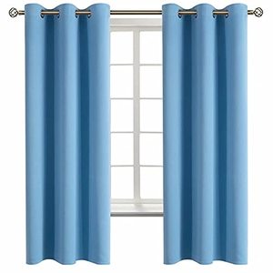 lot 12397 image: BGment Room Darkening Curtains 63 Inches Long - Grommet Thermal Insulated Drapes Window Treatment Curtains for Bedroom, 2 Panels, 42 x 63 Inch, Sky Blue