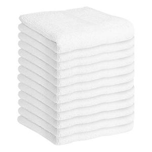 lot 12427 image: JMR 12 Pack Cotton Bath Towels 22x44-Hotel Multi-Purpose for Commercial and Home Use-Soft, Lightweight, Super Absorbent, Quick Drying Pool, Gym, or Spa (White, 22x44-12 pcs)