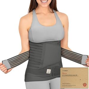 lot 12431 image: 3 in 1 Postpartum Belly Support Recovery Wrap � Postpartum Belly Band, After Birth Brace, Slimming Girdles, Body Shaper Waist Shapewear, Post Surgery Pregnancy Belly Support Band (Mystic Gray, ML)