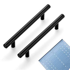 lot 12435 image: Ravinte 30 Pack  7.38 Cabinet Pulls Matte Black Stainless Steel Kitchen Drawer Pulls Cabinet Handles 7-38�Length, 5� Hole Center with Mounting Template