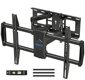lot 12441 image: MOUNTUP UL Listed Full Motion TV Wall Mount for Most 42-82 inch TVs, Wall Mount TV Bracket with Articulating Swivel and Tilt, TV Mount Max VESA 600x400mm, Holds up to 100lbs Fits 16 Stud MU0028