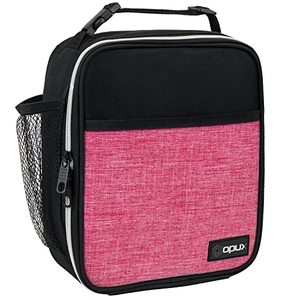 lot 12474 image: OPUX Premium Insulated Lunch Box, Soft School Lunch Bag for Girls Kids, Leakproof Small Lunch Pail Women Work, Reusable Compact Cooler Tote Lunchbox for Office Adult, Heather Pink