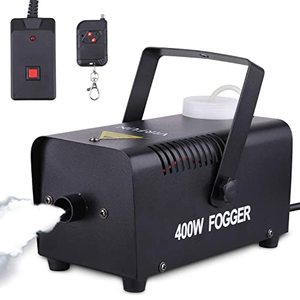 lot 12497 image: VIRFUN Fog Machine, Smoke Machine with Wireless&Wired Remote Control for Parties Halloween Wedding and Stage Effect, 400W