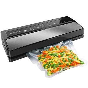 lot 12509 image: GERYON Vacuum Sealer Machine, Automatic Food Sealer, Starter KitLed Indicator LightsEasy to CleanDry & Moist Food Modes Compact Design (Silver)