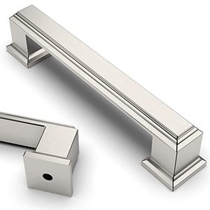 lot 12512 image: Asidrama 18 Pack 3.75 Inch(96mm) Brushed Satin Nickel Kitchen Cabinet Handles Cabinet Pulls Kitchen Cabinet Hardware for Cupboard Drawer Pulls Dresser Handles