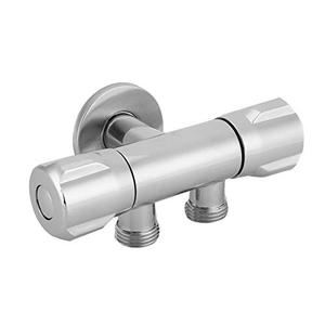 lot 12551 image: Double Switch Outlet Angle Valve Toilet Bidet Shower Faucet Bathroom Accessories Outlet Angle Valve G12 Copper with Double Outlet and Shut Off Valves