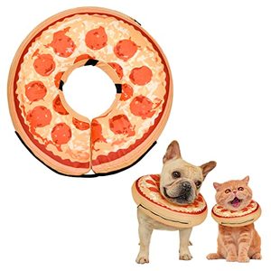 lot 12572 image: Soft Dog Cone Collar - Inflatable Protective Collar for Dogs and Cats, E-Collar Dog Neck Recovery Pet Cone Pizza Dog Cone After SurgeryNo Pump