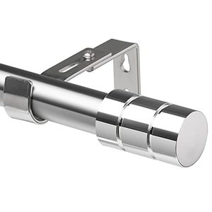 lot 12586 image: Silver Curtain Rods for Windows 28 to 48 Inch-1 Small Heavy Duty Curtain Rod Set 30-60 Decorative Stainless Steel Drapery Rods (2.5-5ft) Use Bedroom, Outdoor Patio, Kitchen Silvery