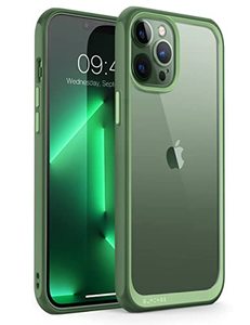 lot 12618 image: SUPCASE Case for iPhone 13 Pro (2021) 6.1 Inch, Ultra Thin Protective Transparent Unicorn Beetle Style Version II Bumper TPU Shockproof (Dark Green)