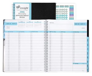 lot 12620 image: 2024 Appointment Book & Planner - Ensight 8.5 x 11 inches, Large Tabbed Daily Hourly Weekly Planner, Calendar and Schedule Book 15-Minute time Slots, Business and Personal Planner Jan 2024 - Jan 2025 (Blue)
