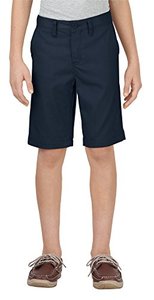 lot 12622 image: Dickies Khaki Big Boys Slim Fit Stretch Flat Front Short, Dark Navy, 16