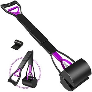lot 12630 image: UPSKY 32 Pooper Scooper for Large Small Dogs, Long Handle Dog Poop Scooper with Waste Bags, Durable Portable Dog Poop Pick Up Tool, Folding Poop Scoop for Yard, Grass, Dirt, Gravel