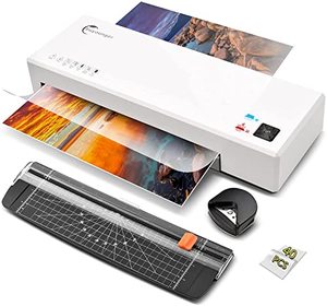 lot 12644 image: Laminator, 4 in 1 Thermal and Cold Laminator Machine with 40 Laminating Pouches, Buyounger A4 9 Inches Personal Laminator for Home School Office Use, Lamination with Paper Cutter Corner Rounder