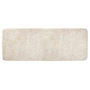 lot 12645 image: mDesign Non-Slip Microfiber Polyester Rectangular Spa MatBath Rug, Plush Heathered Water Absorbent Accent Rug for Bathroom Vanity, BathtubShower, Machine Washable, 60 x 21, Heathered LinenTan