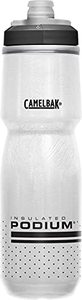 lot 12646 image: CamelBak Podium Chill Insulated Bike Water Bottle - Easy Squeeze Bottle - Fits Most Bike Cages - 24oz, WhiteBlack