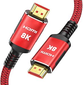 lot 12655 image: 8K HDMI Cable 3.3ft, High Speed HDMI 2.1 Cable 18Gbps, Support 3D, 1080P, 2160P, Audio Return(ARC), Ethernet, 8K HDR -Braided HDMI Cord Compatible Video, PC, Projector, UHD TV, PS3PS4, Blu-ray