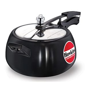 lot 12669 image: Hawkins CB50 Hard Anodised Pressure Cooker, 5-Liter,Black