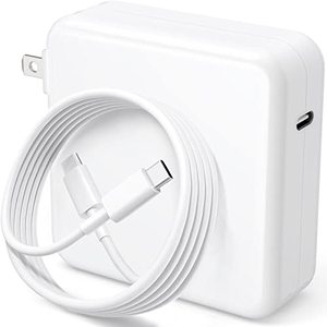 lot 12676 image: Mac Book Pro Charger - 120W USB C Fast Charger Adapter Compatible with MacBook Pro & MacBook Air 13, 14, 15, 16 inch, iPad Pro, Samsung Galaxy and All USB C Device, Included 6.6ft USB-C to C Cable
