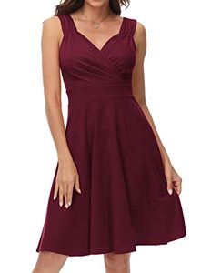 lot 12706 image: GRACE KARIN Womens A-line Bridesmaid Wedding Dress Size M Dark Wine