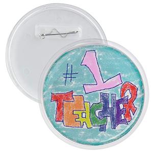 lot 12707 image: 3 DIY Snap Together Pin Back Buttons - 12 Pack