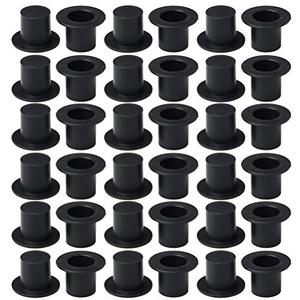 lot 12711 image: Pengxiaomei Mini Black Top Hats, 50Pcs Plastic Miniature Top Hats for Art and Crafts DIY Supplies