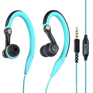 lot 12719 image: mucro Wired Earbuds Sport Headphones with Over Ear Hooks Sweatproof in Ear Running Earphones for Workout Jogging Gym Headphones for iPhone iPod Samsung Blue