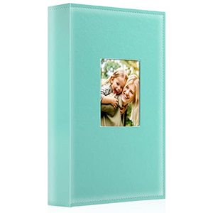 lot 12728 image: Ywlake Photo Album 4x6 300 Pockets, Leather Photo Albums Holds 300 Horizontal Only Pictures Teal