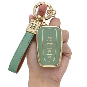 lot 12733 image: for Toyota Key Fob Cover with Keychain,Soft TPU 360 Degree Protection Key Case for 2018-2022 Camry Avalon Highlander RAV4 C-HR Corolla Prius GT86 Key Bag Accessories