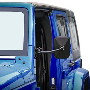 lot 12745 image: JeCar Door Off Mirrors Rear View Quick Release Mirrors for 1997-2018 Jeep Wrangler TJ JK JKU