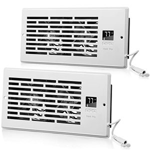 lot 12770 image: Feekoon Quiet Vent Fan Booster 4 x 10 Smart Register Booster Fan with Fan Booster Thermostat Control Booster Fan Heating Cooling Ac Vent Increase Airstream from Registers (White, 1 Pack)