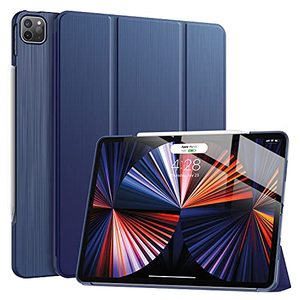 lot 12788 image: Soke New iPad Pro 12.9 Case 2022 2021(6th 5th Generation) - Slim Trifold Stand  2nd Gen Apple Pencil Charging  Auto WakeSleep,Protective Hard PC Back Cover for iPad Pro 12.9 inch(Navy)