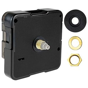lot 12797 image: Clock Mechanism Replacement,Quartz Battery Operated Movement Silent DIY Wall Clock Repair Parts Replacement Shaft Lengths 12mm  0.5 inch (Black)