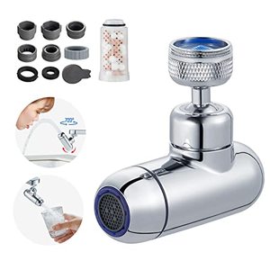 lot 12812 image: SUBMARINE Faucet Bubbler720-Degree Multi-Angle Rotary Faucet AeratorExtender35 Degree Temperature Change ColorCan Be Used For Washing Face, Washing Eyes, Gargling, Etc(Silver)
