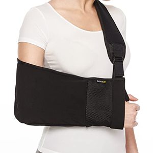 lot 12829 image: BraceUP Arm Sling for Shoulder Injury for Women and Men - Rotator Cuff Torn, Wrist and Elbow Surgery with Adjustable Padded Arm Support Strap