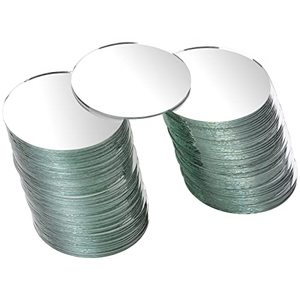 lot 12835 image: Suwimut 100 Pack Round Mirror Tiles, 3 Inch Mini Size Circular Mirror Small Glass Mirror Tile Circles for Mosaics, Crafts, DIY Projects, Home Decorations