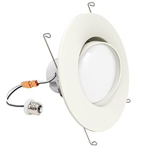 lot 12843 image: Sunco LED Can Lights Eyeball Retrofit Gimbal 56 Inch Recessed Lights Dimmable, 12W60W, 3000K Warm White, 800 LM, Directional Angled Trim Adjustable Ceiling Downlight, UL Energy Star
