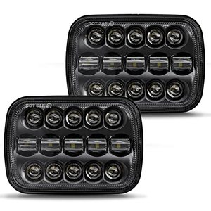 lot 12848 image: BICYACO DOT 110W 5x7 7x6 Inch Led Headlights HiLow Led Sealed Beam Headlamp Compatible with Jeep Wrangler YJ Cherokee XJ Kenworth T300 1997-2010 H4 Plug H6054 Headlights H5054 6054 6052 -Black