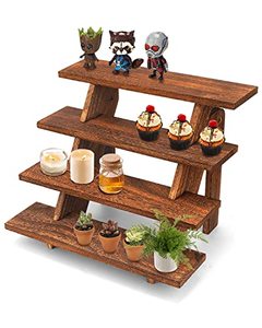 lot 12853 image: Manspdier Wooden Display Stand Wood Cupcake Stands Tool Free, Rustic Risers For Display Ideal Craft Funko Pop