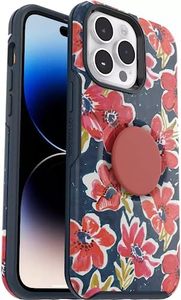 lot 12874 image: OtterBox  Pop Symmetry Series Case for iPhone 14 Pro (Only) - Non-Retail Packaging - Flowerama