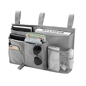 lot 12878 image: Bseash Bunk Bed Organizer, Bedside Caddy Hanging Bed Organizer Storage Bag 8 Pockets, for College Dorm Rooms Bed, Hospital Bed, Baby Bed Rails, 600D Oxford Cloth (Gray)