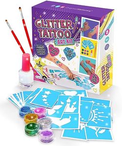 lot 12903 image: Original Stationery Glitter Tattoo Studio, Sparkly And Colorful Temporary Tattoos For Kids, Fabulous Toys for Girls and Great Birthday Gift Idea