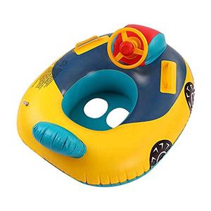 lot 12922 image: Cute Child Kids Inflatable Pool Float PVC Summer Swim Float Air Bed Lake Boat Swimming Floats with 2 Handles Surfing Raft Bodyboard Floating Mattress Seat Swim Ring for Girls Boys 1-5 Years