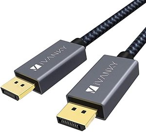 lot 12942 image: IVANKY DisplayPort Cable 3ft1m, Short DP to DP Cable 3.3ft, 4K60Hz, 2K165Hz, 2K144HzHigh Speed DisplayPort to DisplayPort 1.2 Cable, Compatible with Gaming Monitor, Graphics Card, PC, Laptop, TV