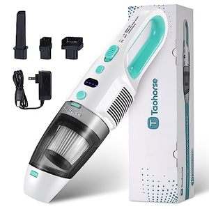 lot 12955 image: TaoHorse Handheld Vacuum Cordless - Rechargeable Hand Held Vacuum with Powerful Suction, Portable Mini Hand Vacuum with 3 Versatile Attachments & Cleaning Brush
