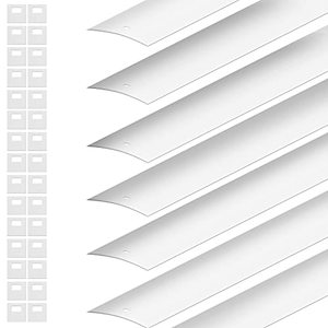 lot 12964 image: Vertical Blind Replacement Slats White PVC Vertical Blind Slats Replacement Parts and 30 Pieces Clear Vertical Blind Repair Tabs Blind Repair Fixers for Sliding Door Window (40 Pieces)
